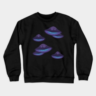 Purple Psilocybin Magic Mushrooms Psychedelic Shrooms Fungi Crewneck Sweatshirt